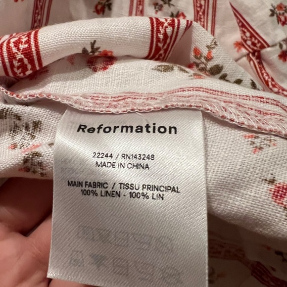 Reformation Enna Linen Dress Size 4 - Picture 6 of 7